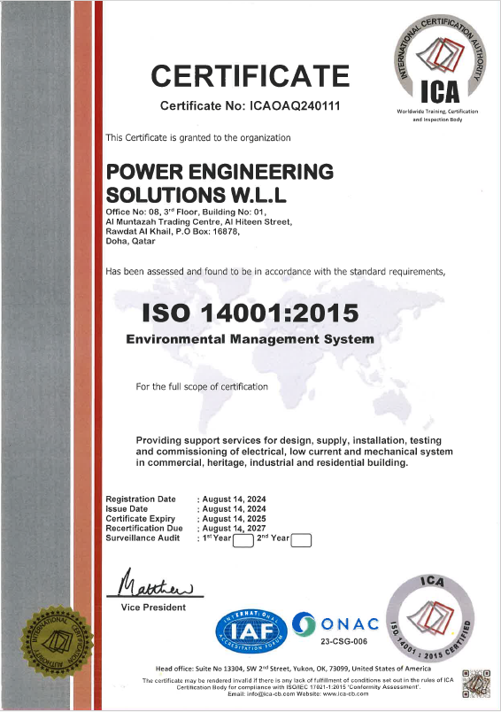 ISO 14001:2015 – Environmental Management System